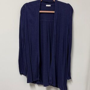J. Jill Deep Blue Open Front Cardigan size L